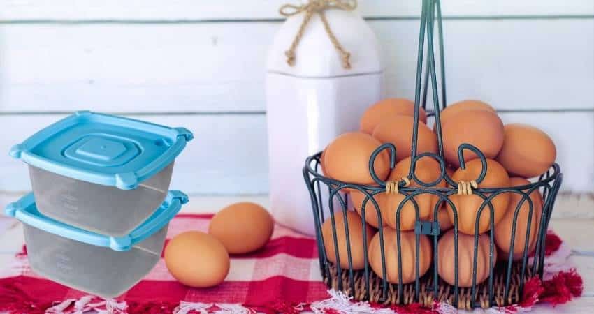 eggs and Tupperware