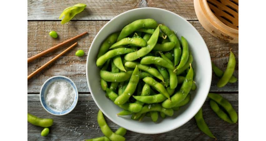 edamame in a bowl.