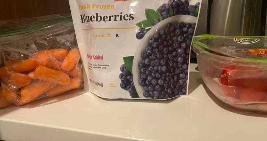 carrots and blueberries