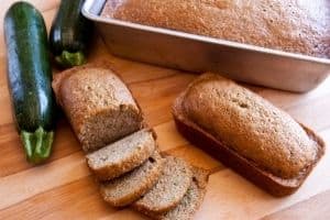 a loaf of zucchini bread
