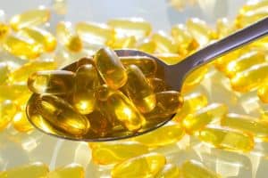 omega-3 and cod liver oil softgels