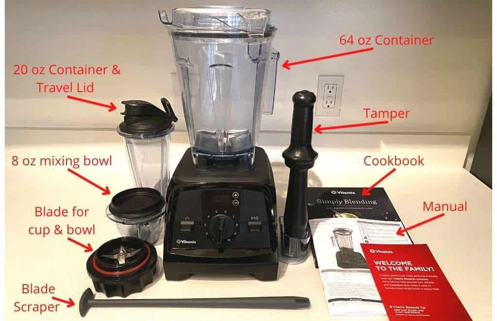 The Vitamix Venturist V1200 and the accessories it comes with