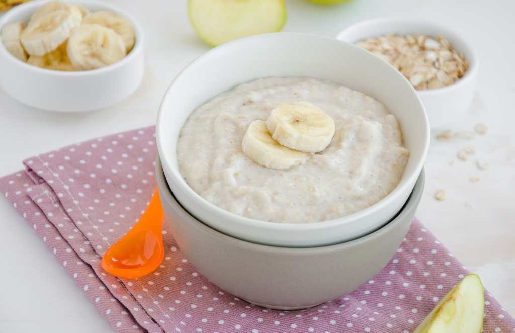 a bowl of creamier instant oatmeal with banana