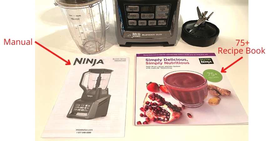 ninja nutri blende duo manual and recipe book