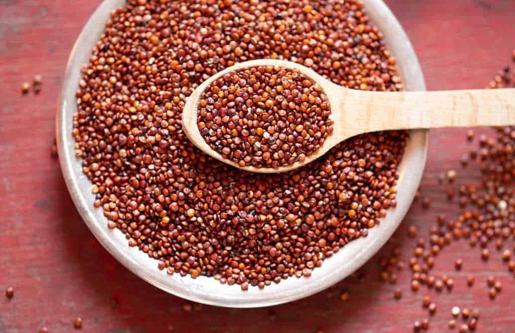 red quinoa uncooked