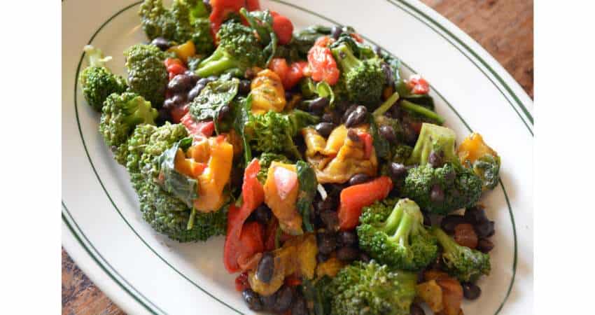 Broccoli and spinach side dish.