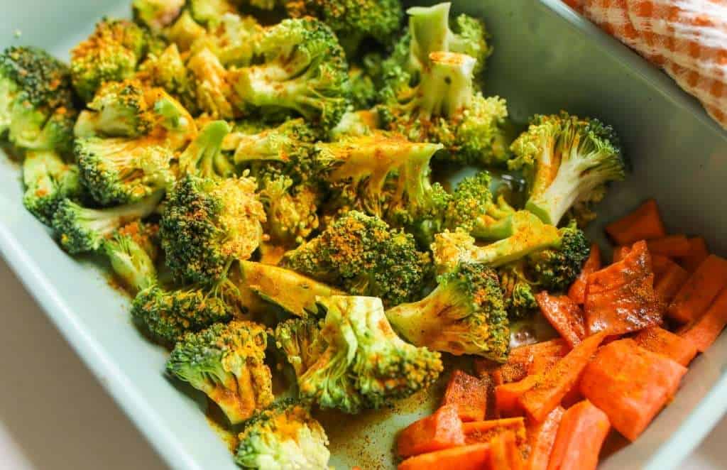 cooked broccoli and carrots