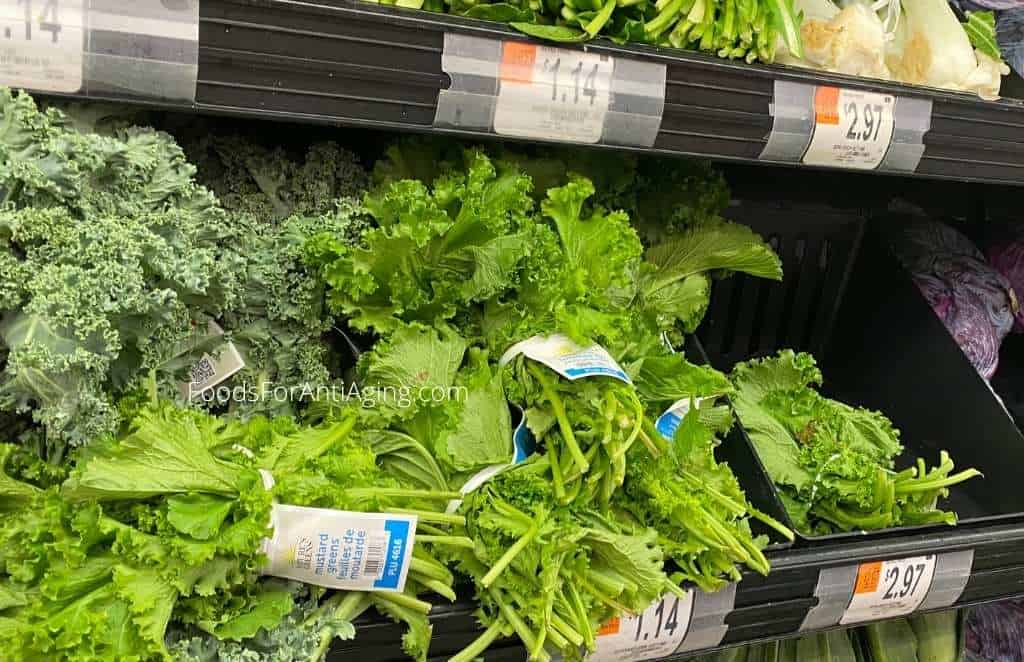 salad greens in my local supermarket