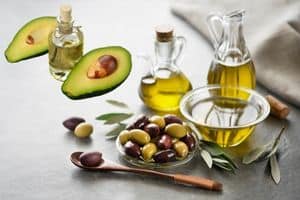 avocado oil and olive oil