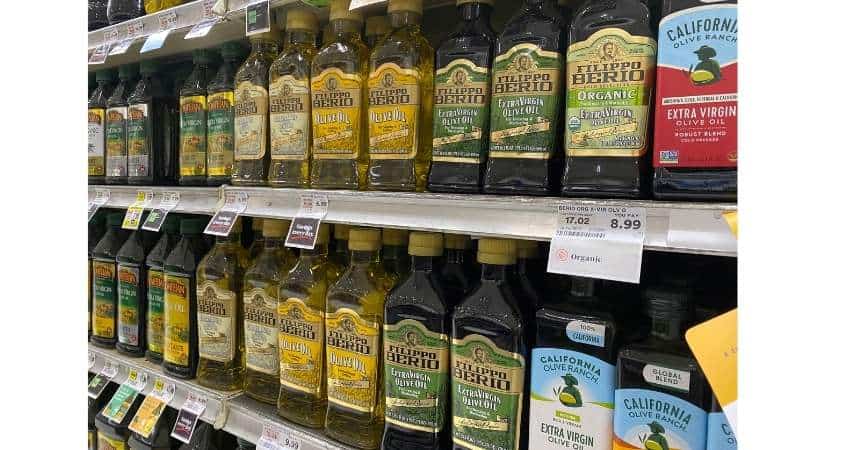 Checking avocado oil and olive oil prices in my local supermarket