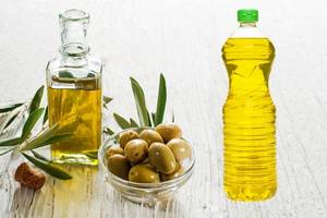 Olive oil and soybean oil.