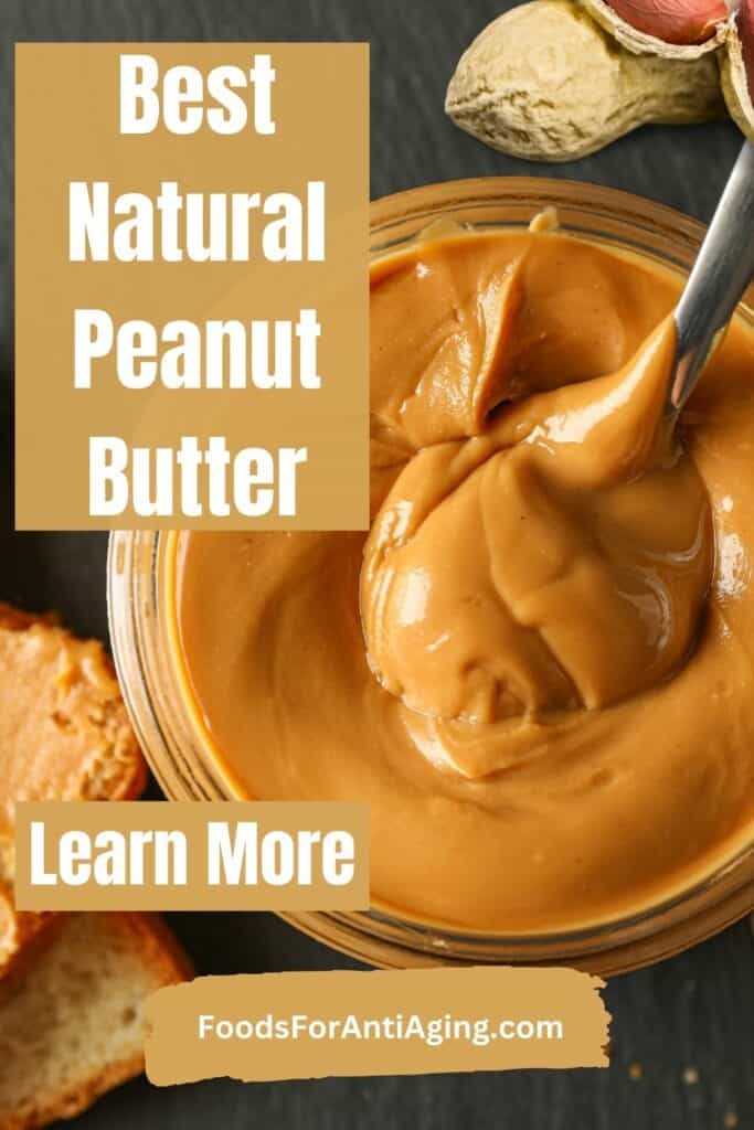 All natural peanut butter in a jar.